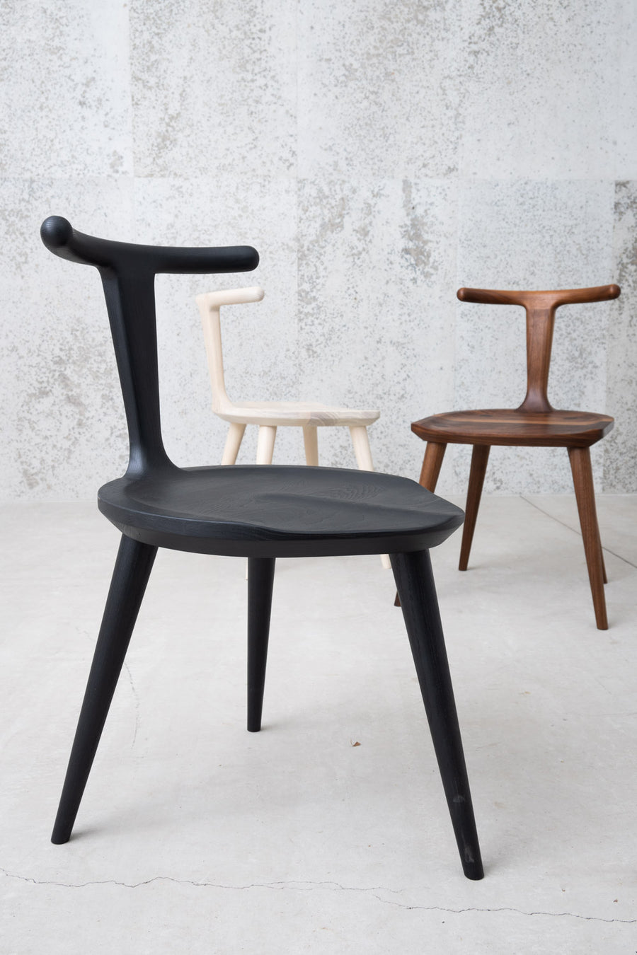 Currently Available - Oxbend Chair, 3 Legs - Charcoal Ash