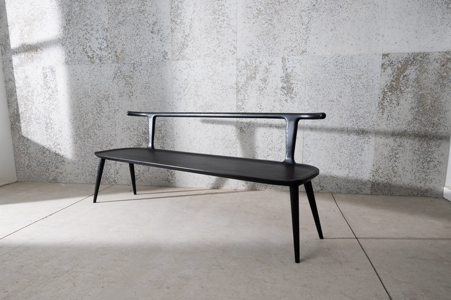 Currently Available - Oxbend Bench - Charcoal Ash