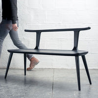Currently Available - Oxbend Bench - Charcoal Ash