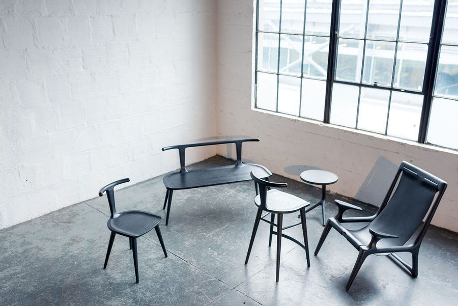 Currently Available - Oxbend Bench - Charcoal Ash